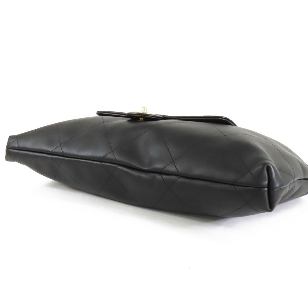 Chanel Maxi Hobo AS Black Gold Calfskin Handbag — view 3
