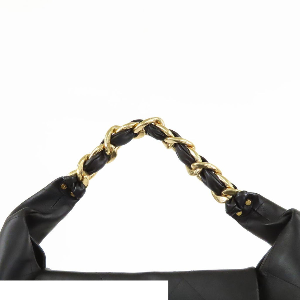 Chanel Maxi Hobo AS Black Gold Calfskin Handbag — view 4