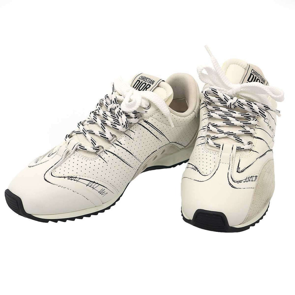 Dior Christian D-sketch Technical Fabric Sneakers White 40.5