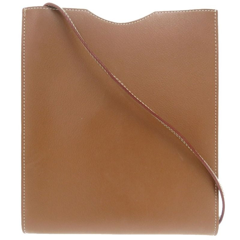 Hermes Omenitu Evercalf Brown Shoulder Bag 1053