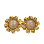 Chanel Earrings Gold White Accessories GP — view 4