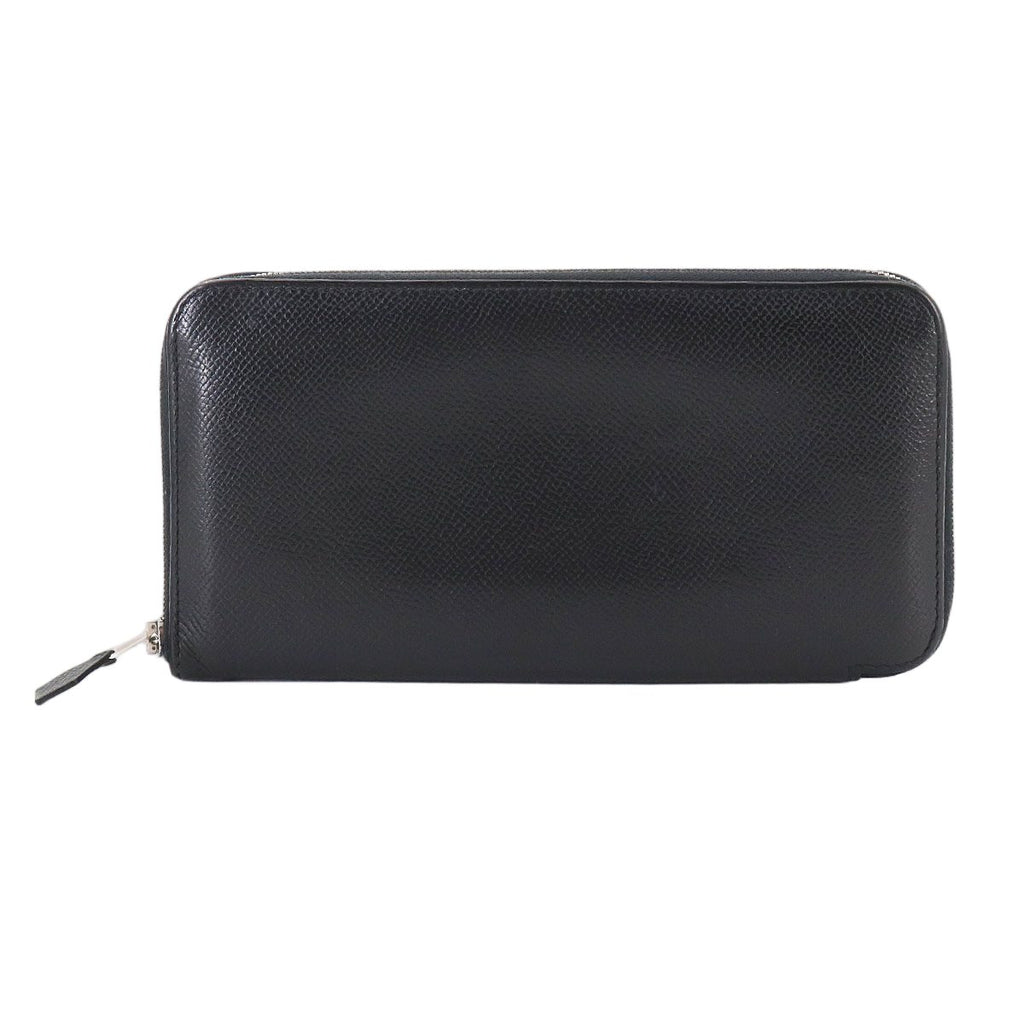 Hermes Azap Long Classic Zip Around Wallet Epsom Black