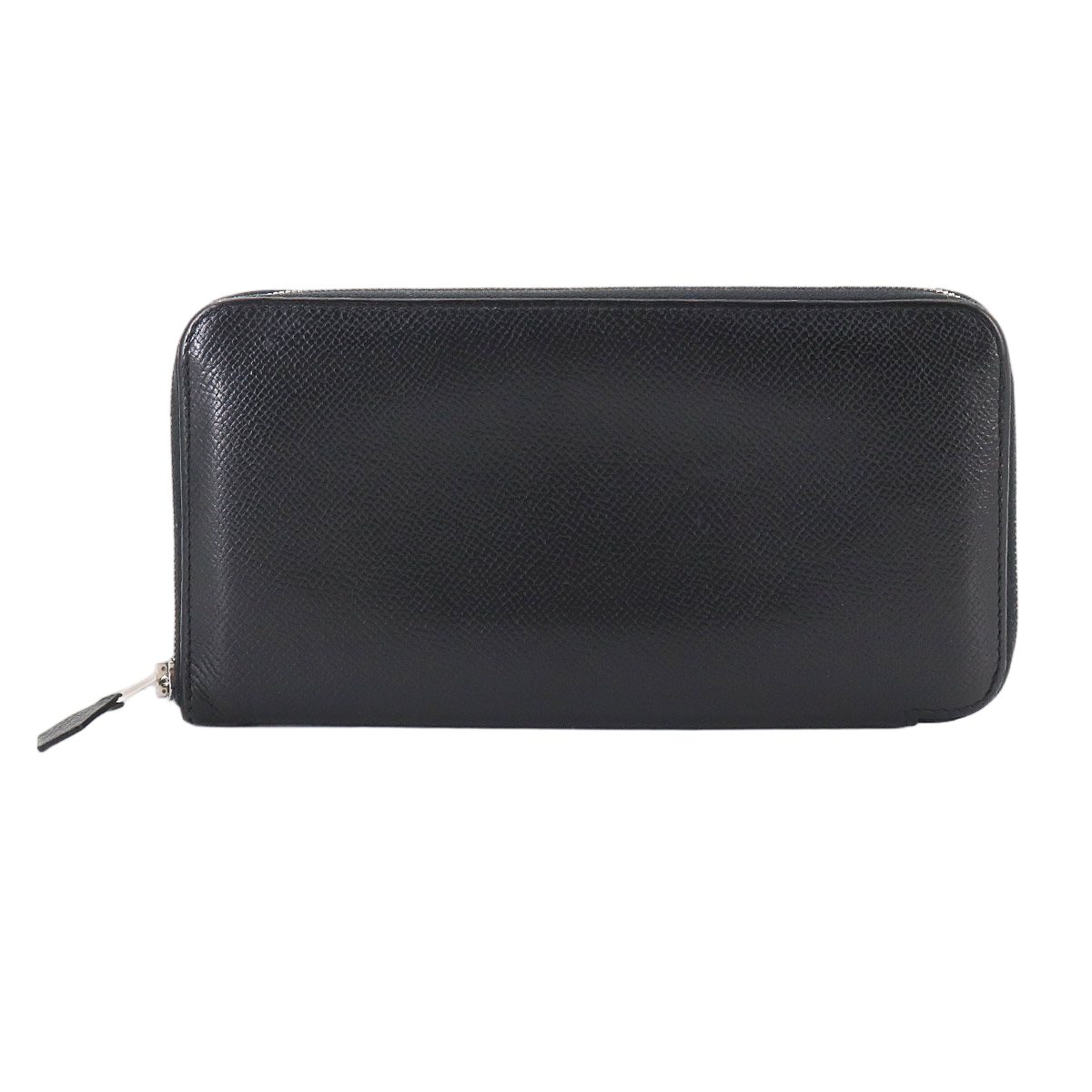Hermes Azap Long Classic Zip Around Wallet Epsom Black