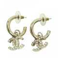 Chanel Hoop Coco Mark Accessories Swing Rhinestone