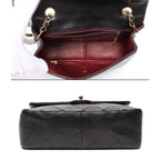 Chanel Chain Shoulder Bag Gold Quilted 20 Lambskin Single Flap — view 3