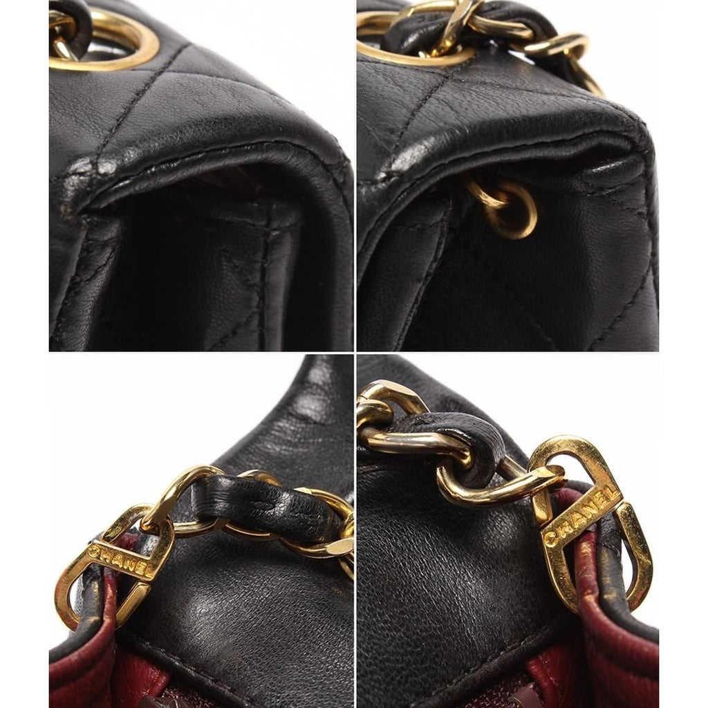 Chanel Chain Shoulder Bag Gold Quilted 20 Lambskin Single Flap — view 7