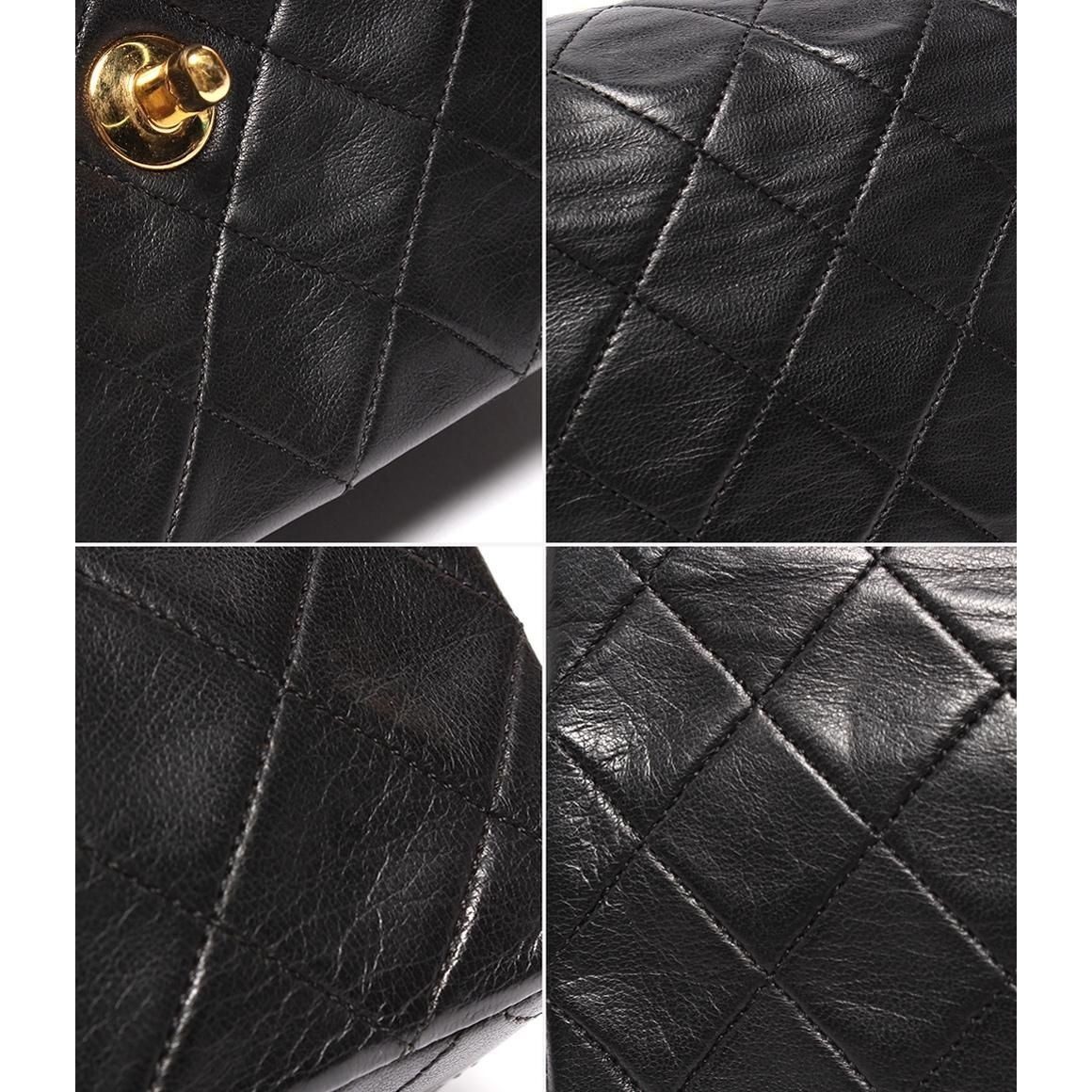 Chanel Chain Shoulder Bag Gold Quilted 20 Lambskin Single Flap — view 8