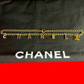 Chanel Vintage Coco Mark Logo Motif GP Chain Necklace Pendant 02A