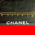 Chanel Vintage Coco Mark Logo Motif GP Chain Necklace Pendant 02A