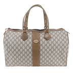 Gucci Vintage GG Plus Leather Boston Bag Tote Carry