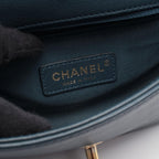 Chanel Shoulder Bag Quilted Blue Leather Mini Chain — view 4
