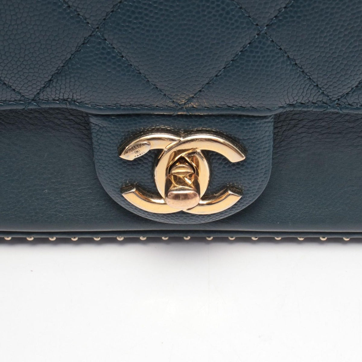 Chanel Shoulder Bag Quilted Blue Leather Mini Chain — view 6