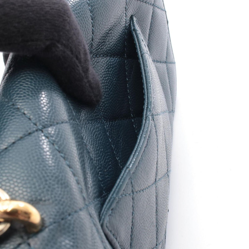 Chanel Shoulder Bag Quilted Blue Leather Mini Chain — view 7
