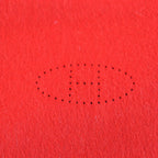 Hermes Cashmere Rouge Pavot Capucine Reversible H Logo Perforated with Fringe — view 6