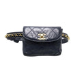 Chanel Bicolor Quilted GD Leather Belt