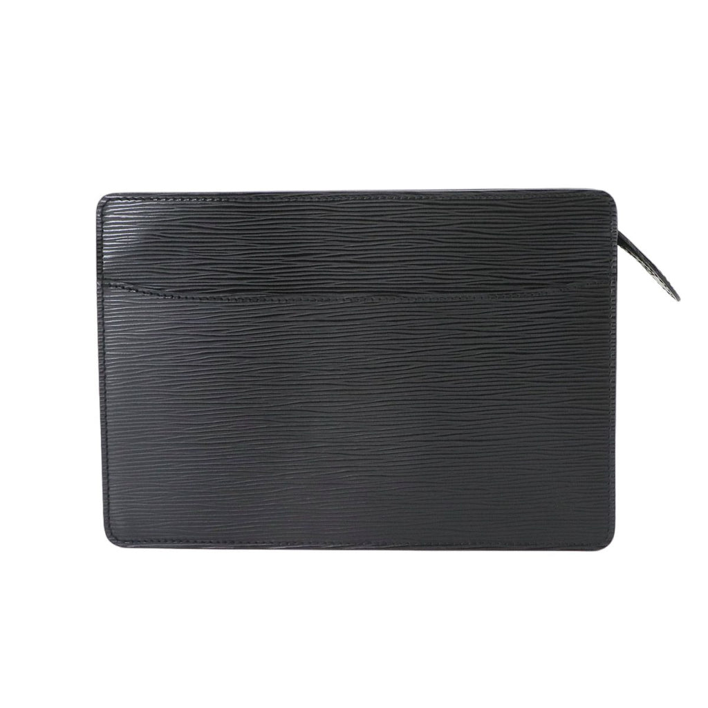 Louis Vuitton Epi Pochette Homme Clutch Leather Noir