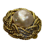 Chanel Pearl Earrings Vintage Gold — view 6