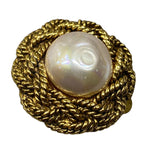 Chanel Pearl Earrings Vintage Gold — view 7