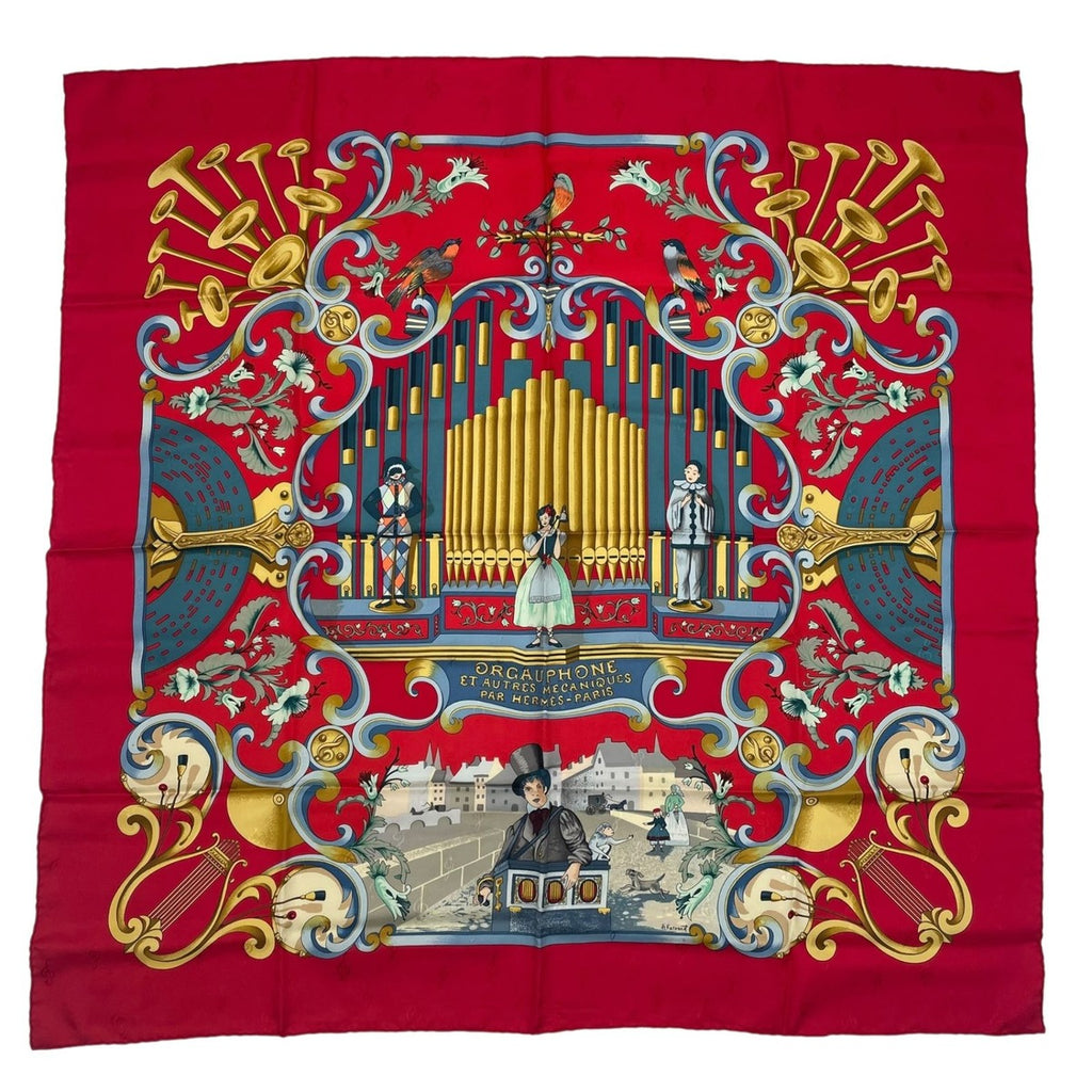 Hermes Scarf Silk Carre 90 Orgauphone ET Autres Mecaniques Pipe Organ