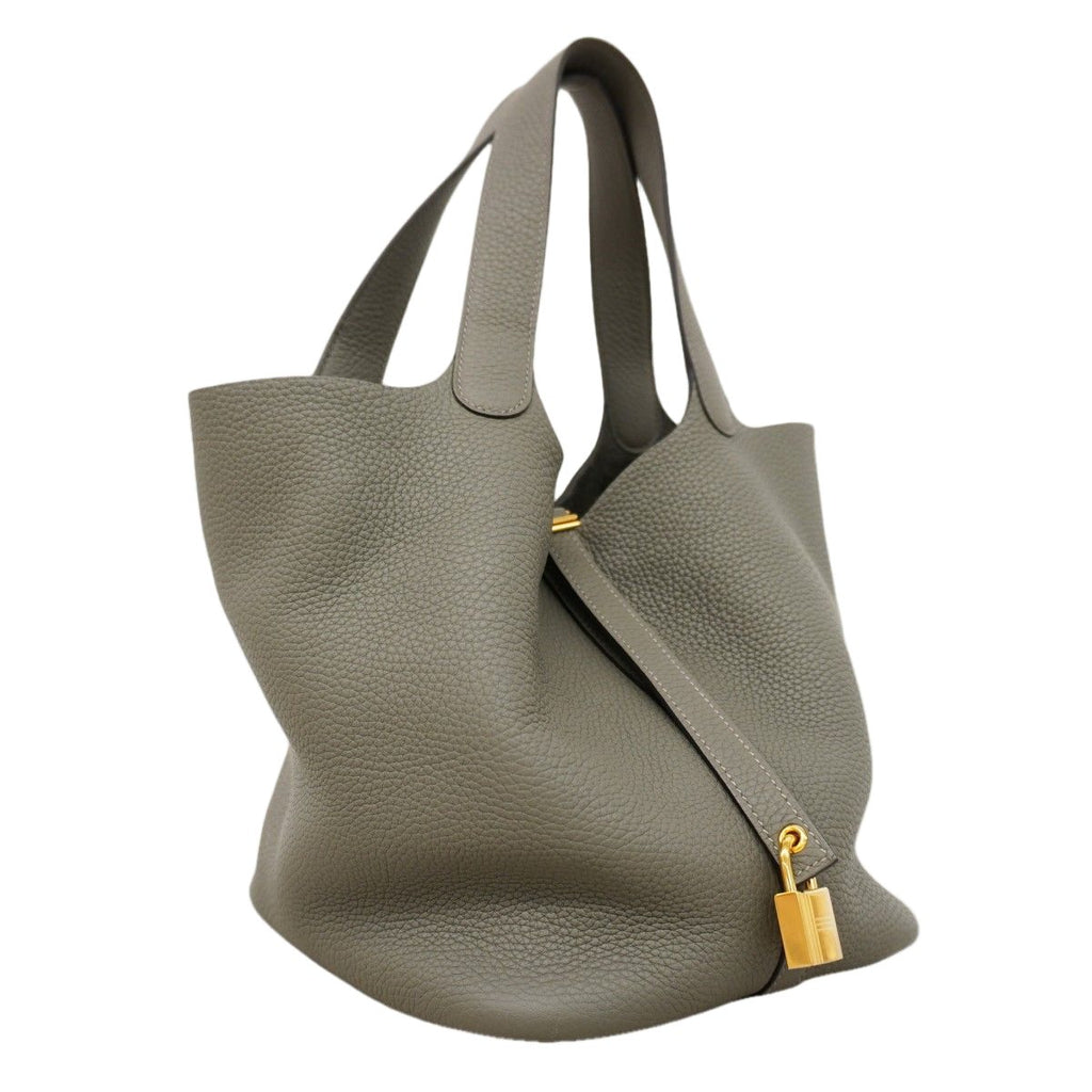 Hermes Handbag Picotin Lock Taurillon Clemence Grimeia Gold — view 2