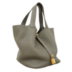 Hermes Handbag Picotin Lock Taurillon Clemence Grimeia Gold — view 2