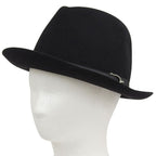 Gucci Rabbit 100% Leather Use Felt Hat Black Silver Hardware