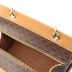 Celine Handbag Macadam Dark Brown Canvas Leather — view 6
