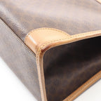 Celine Handbag Macadam Dark Brown Canvas Leather — view 8