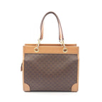 Celine Handbag Macadam Dark Brown Canvas Leather