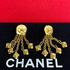 Chanel Vintage 96 P Coco Mark Motif GP Earrings Ear Cuff
