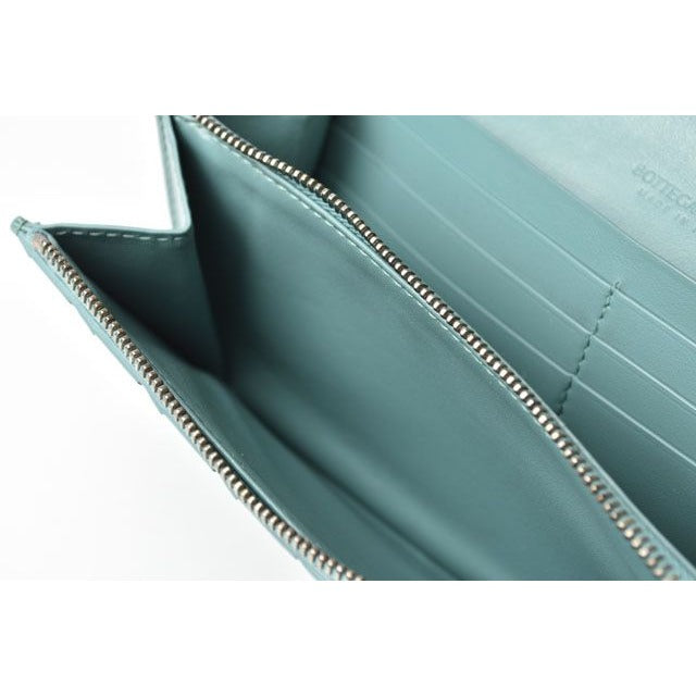Bottega Veneta Long Wallet Flap Intrecciato Light Blue — view 2
