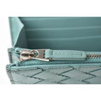 Bottega Veneta Long Wallet Flap Intrecciato Light Blue — view 3