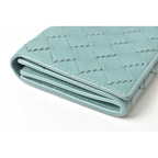 Bottega Veneta Long Wallet Flap Intrecciato Light Blue — view 5
