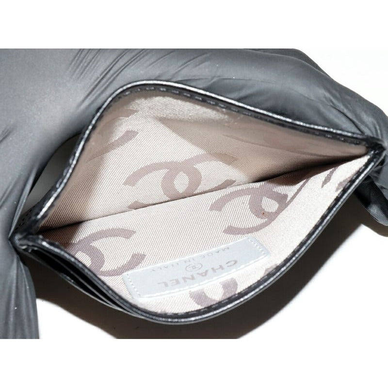 Chanel Card Case Pass Cambon Line Calf Black And Silver C0790 — view 6