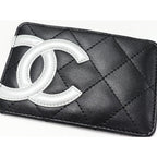 Chanel Card Case Pass Cambon Line Calf Black And Silver C0790 — view 8