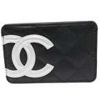 Chanel Card Case Pass Cambon Line Calf Black And Silver C0790 — view 4