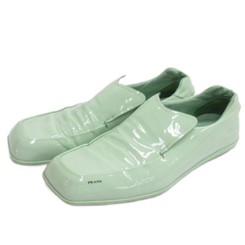 Prada Enamel Loafer Light Green 6.5