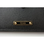 Fendi Card Case Business Holder Leather Black — view 6
