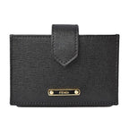 Fendi Card Case Business Holder Leather Black