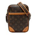 Louis Vuitton Monogram Danube Crossbody Shoulder Bag Brown Leather