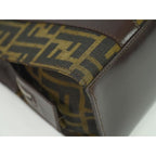 Fendi Zucca Handbag Canvas Brown Bag — view 4