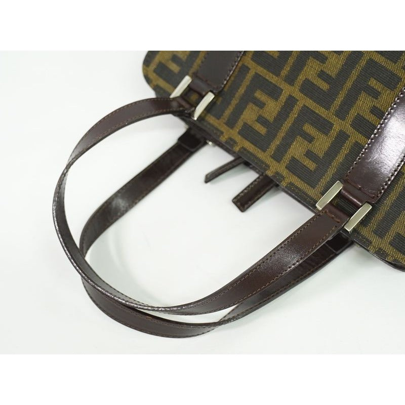 Fendi Zucca Handbag Canvas Brown Bag — view 5