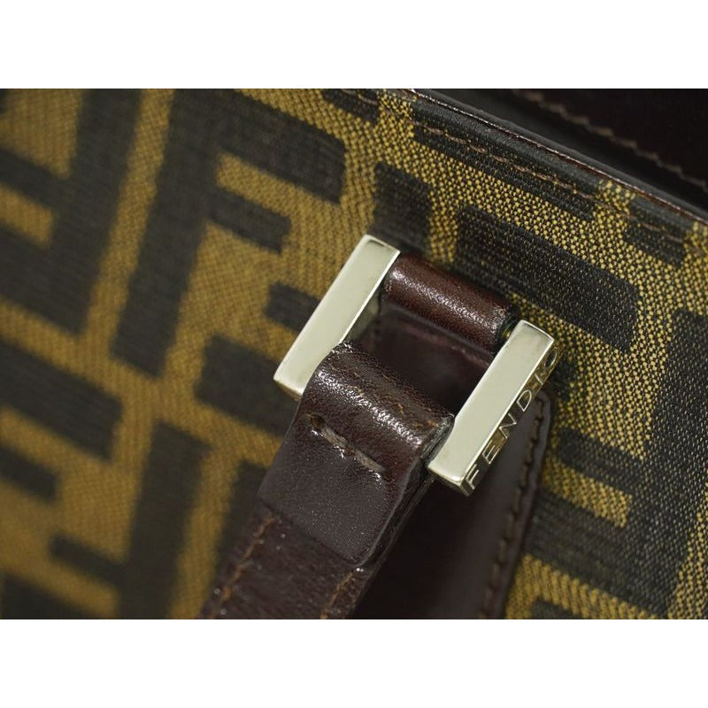 Fendi Zucca Handbag Canvas Brown Bag — view 7