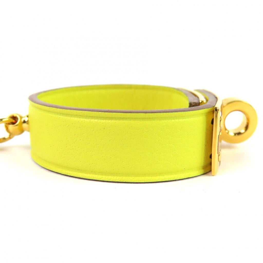 Hermes Kelly Leather Glove Holder Yellow Gold Gloves — view 4