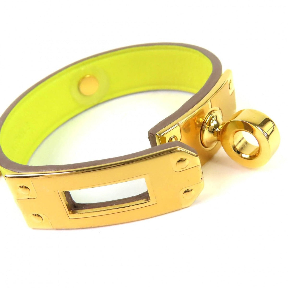 Hermes Kelly Leather Glove Holder Yellow Gold Gloves — view 6