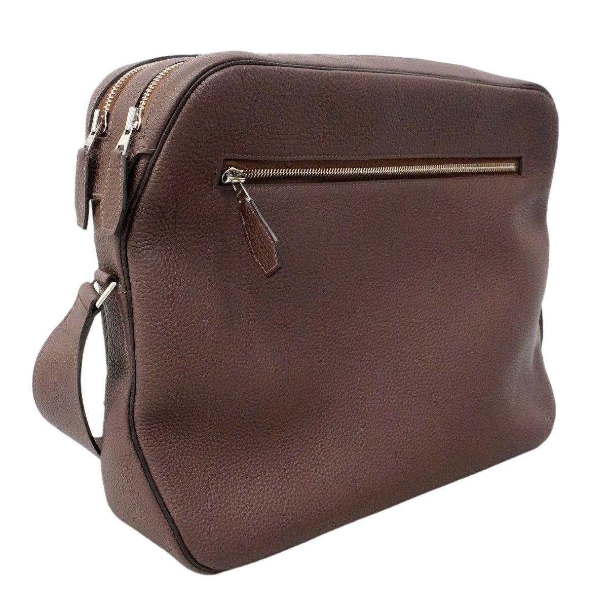 Hermes Shoulder Bag Sac Everyday Porter Togo Havana Silver — view 2