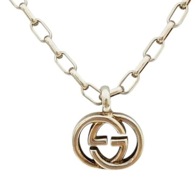 Gucci Interlocking G Necklace Pendant Accessory Jewelry Small AG 925 Silver