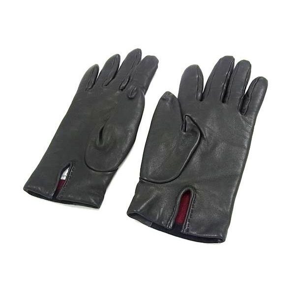 Hermes Harmony Series Lambskin Gloves List 7 Black — view 2