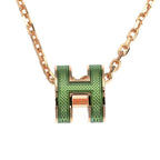 Hermes Necklace Pop Ash Mini Splash Pendant H Veil Cricket Rose
