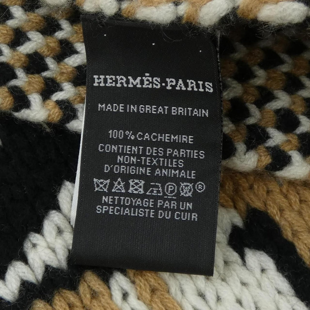 Hermes Brides de Gala Scarf Black White Beige — view 3